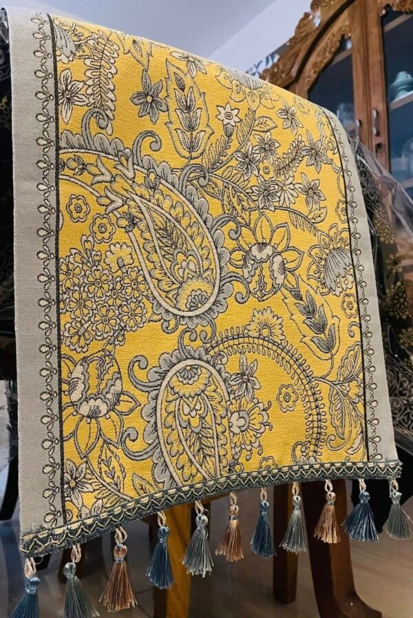 Farmhouse Table Runner, Retro-Luxury Tassels Series for Kitchen Dining Table, Dining,Party,Home. Single Table Runner.