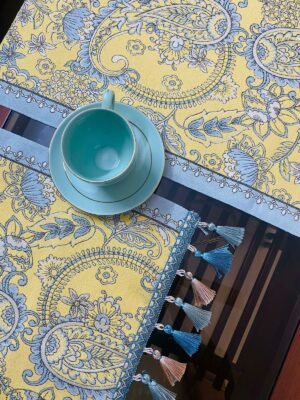 Farmhouse Table Runner, Retro-Luxury Tassels Series for Kitchen Dining Table, Dining,Party,Home. Single Table Runner.