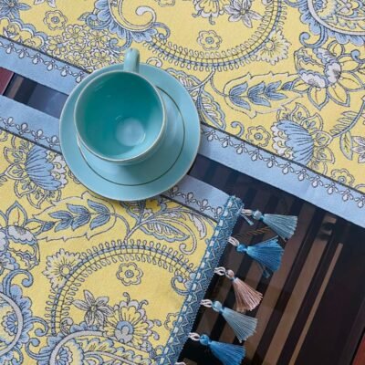 Farmhouse Table Runner, Retro-Luxury Tassels Series for Kitchen Dining Table, Dining,Party,Home. Single Table Runner.