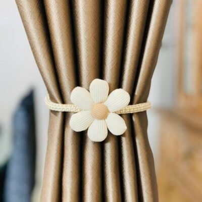 Luxary Flower Curtain Buckles Clips Cute Flower Ties Decorative Rope, (1 piece)