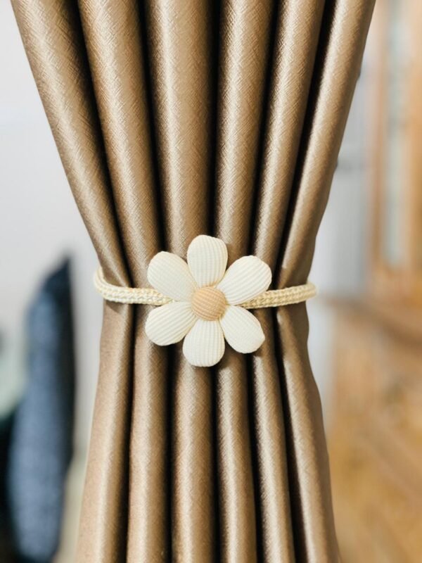 Luxary Flower Curtain Buckles Clips Cute Flower Ties Decorative Rope, (2ps set)