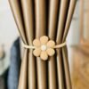 Luxary Flower Curtain Buckles Clips Cute Flower Ties Decorative Rope, (2ps set)