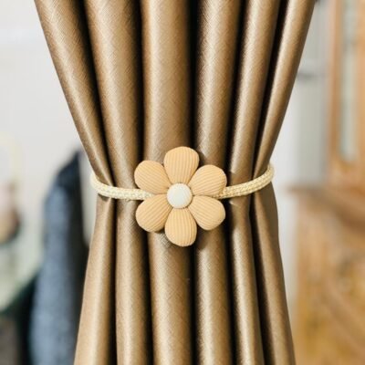 Luxary Flower Curtain Buckles Clips Cute Flower Ties Decorative Rope, (1 piece)