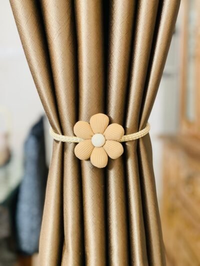 Luxary Flower Curtain Buckles Clips Cute Flower Ties Decorative Rope, (1 piece)