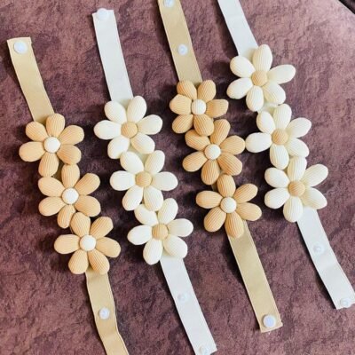 Premium Flower Curtain Holder Cotton Woven Tieback. Adjustable. (1 piece)