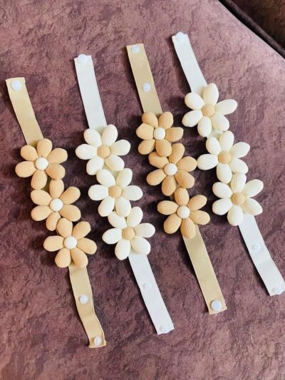 Premium Flower Curtain Holder Cotton Woven Tieback. Adjustable. (1 piece)