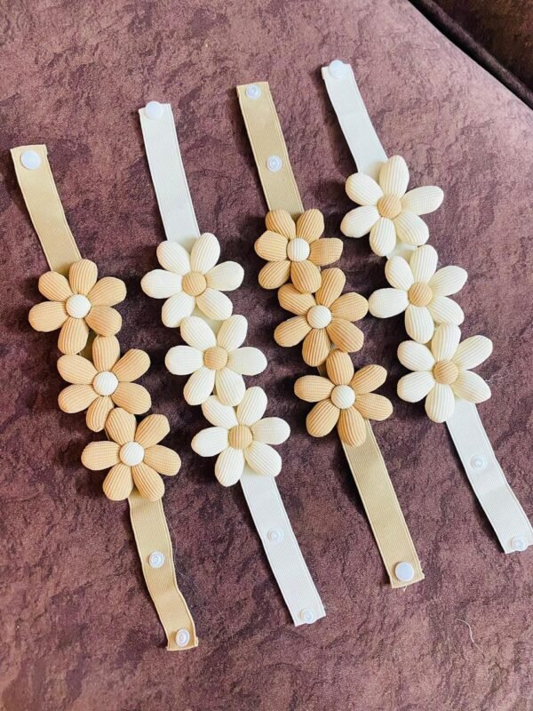 Premium Flower Curtain Holder Cotton Woven Tieback. Adjustable. (2ps Set)