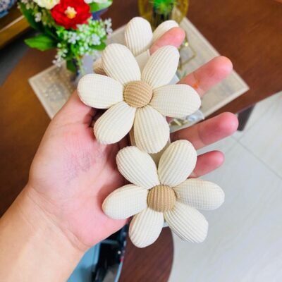 Premium Flower Curtain Holder Cotton Woven Tieback. Adjustable. (1 piece)