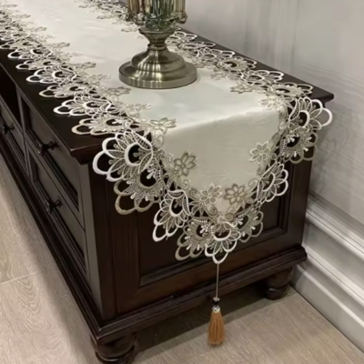 Oval Tablecloth DinningTable Runner embroidered Flag Europe TV Cabinet, Dinning Table Single Table Runner.